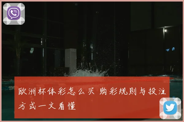 欧洲杯体彩怎么买 购彩规则与投注方式一文看懂